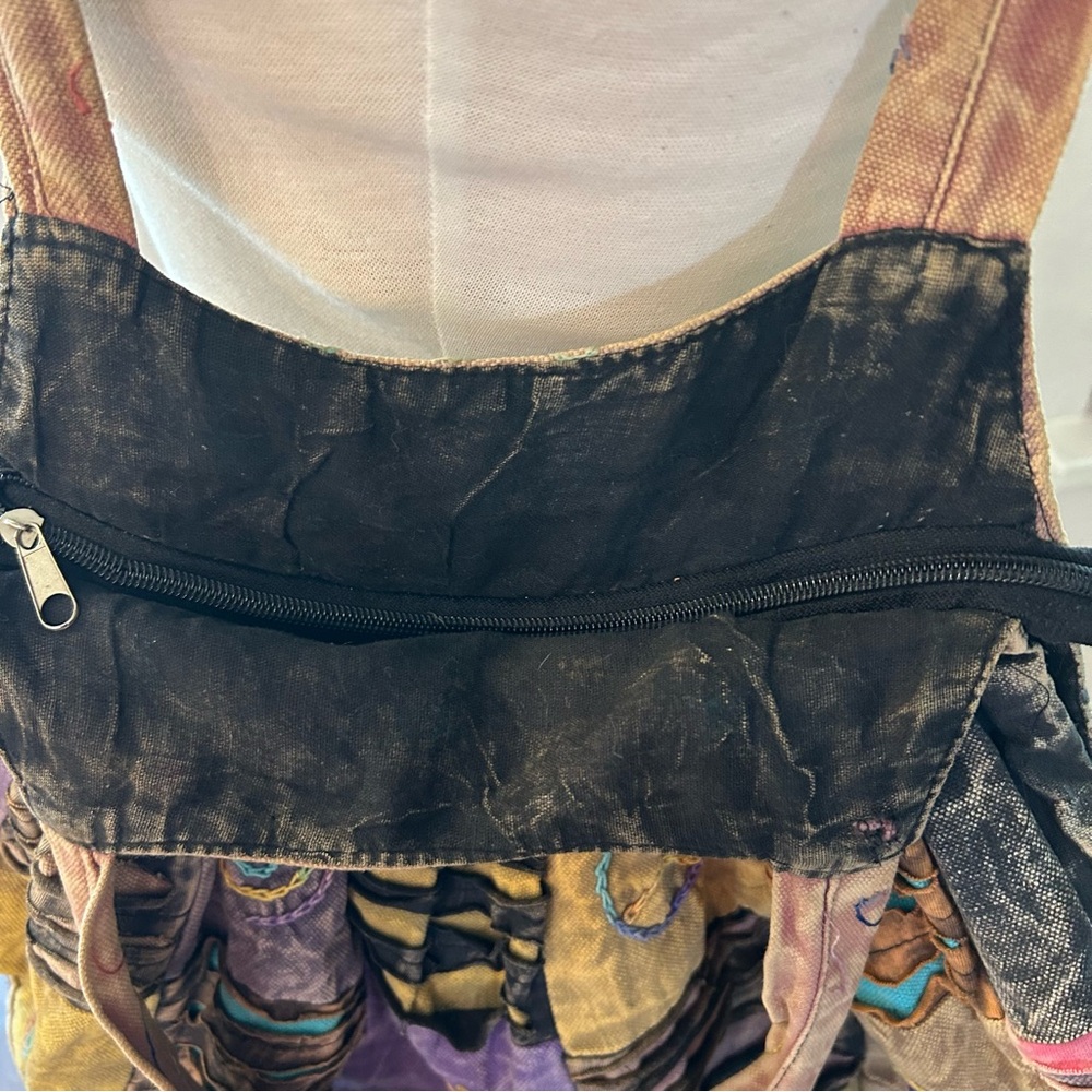 Multicolor Patchwork multimedia embroidered unbra… - image 7